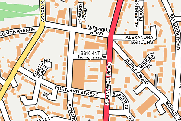 BS16 4NT map - OS OpenMap – Local (Ordnance Survey)