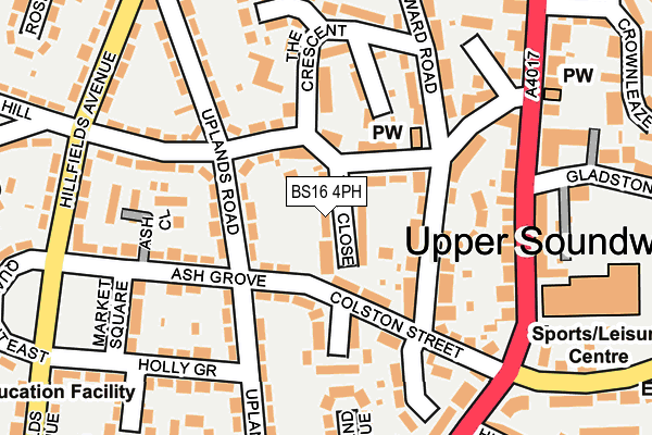 BS16 4PH map - OS OpenMap – Local (Ordnance Survey)
