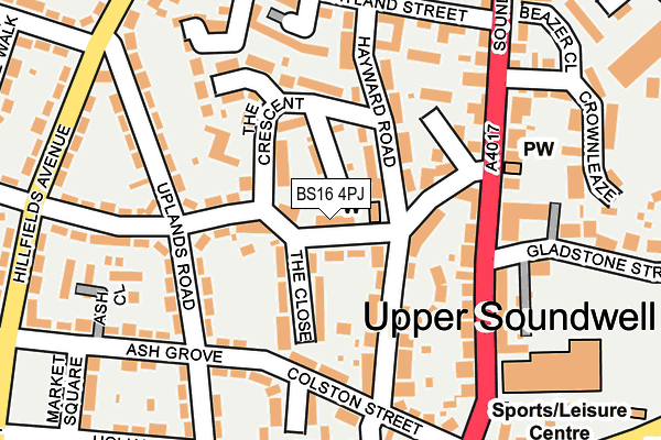 BS16 4PJ map - OS OpenMap – Local (Ordnance Survey)