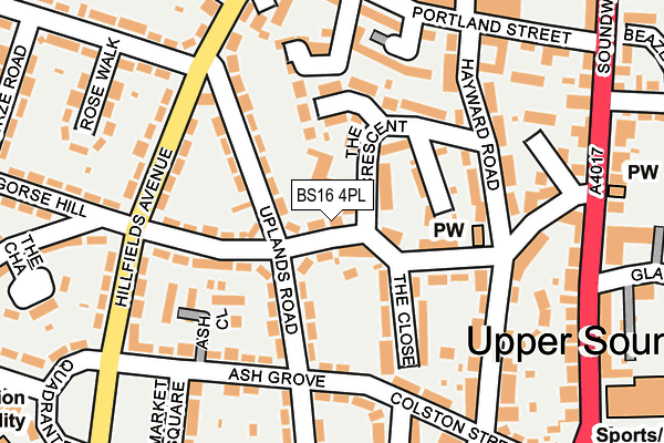 BS16 4PL map - OS OpenMap – Local (Ordnance Survey)
