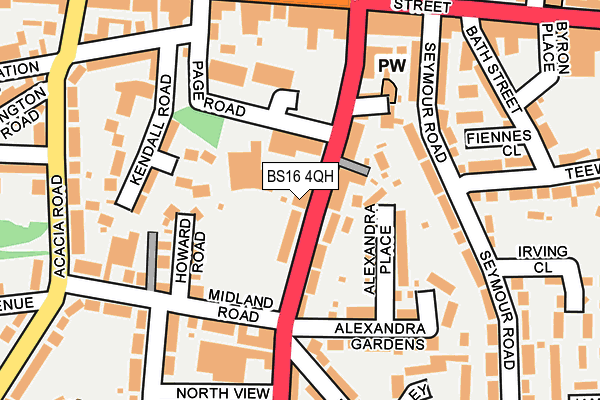 BS16 4QH map - OS OpenMap – Local (Ordnance Survey)