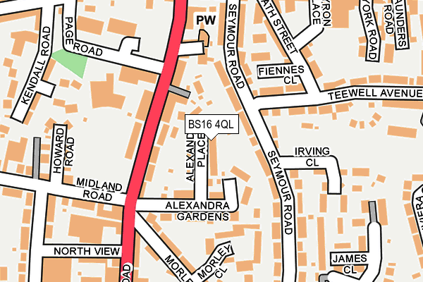 BS16 4QL map - OS OpenMap – Local (Ordnance Survey)