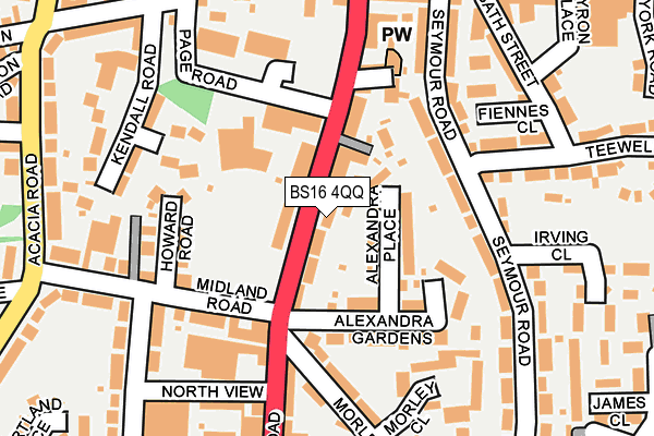 BS16 4QQ map - OS OpenMap – Local (Ordnance Survey)