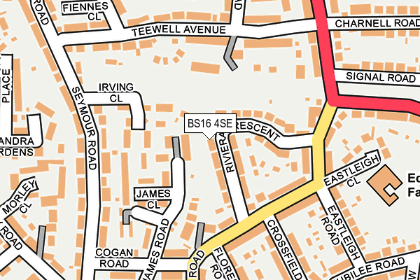 BS16 4SE map - OS OpenMap – Local (Ordnance Survey)
