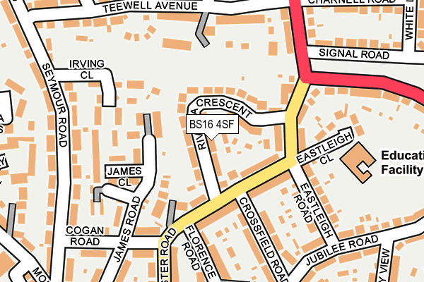 BS16 4SF map - OS OpenMap – Local (Ordnance Survey)