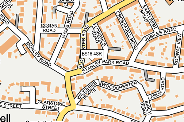 BS16 4SR map - OS OpenMap – Local (Ordnance Survey)