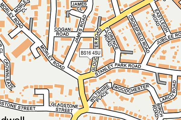 BS16 4SU map - OS OpenMap – Local (Ordnance Survey)