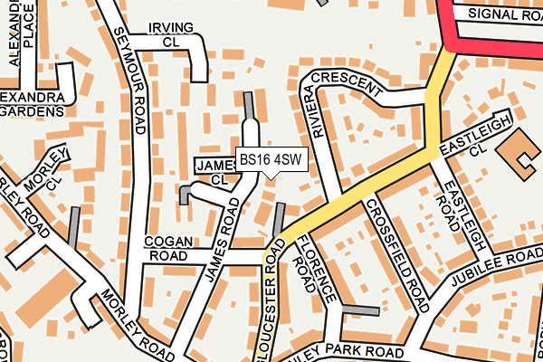 BS16 4SW map - OS OpenMap – Local (Ordnance Survey)