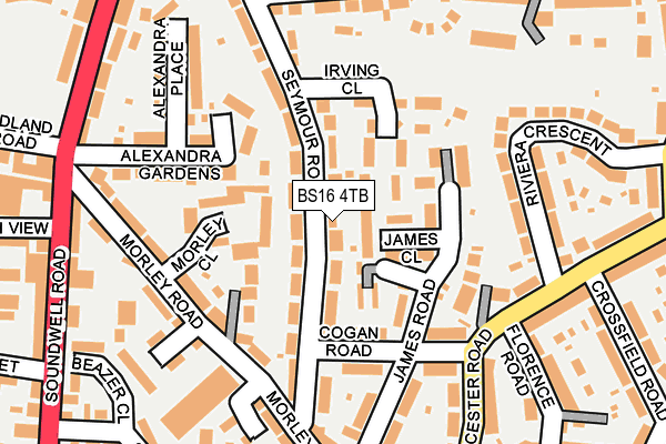 BS16 4TB map - OS OpenMap – Local (Ordnance Survey)