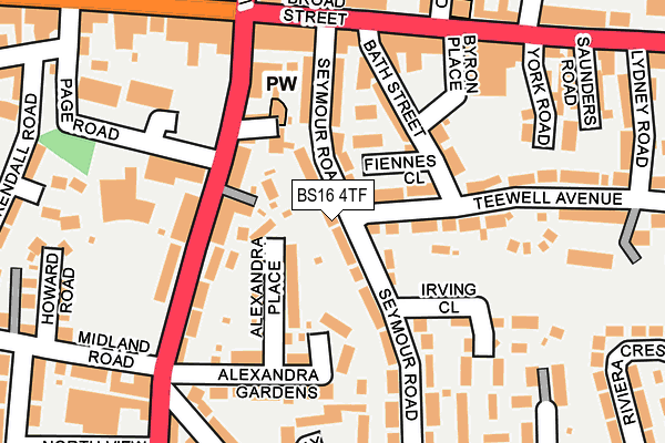 BS16 4TF map - OS OpenMap – Local (Ordnance Survey)