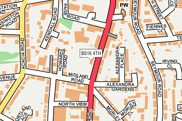 BS16 4TH map - OS OpenMap – Local (Ordnance Survey)