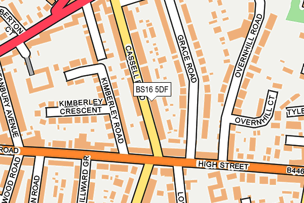 BS16 5DF map - OS OpenMap – Local (Ordnance Survey)
