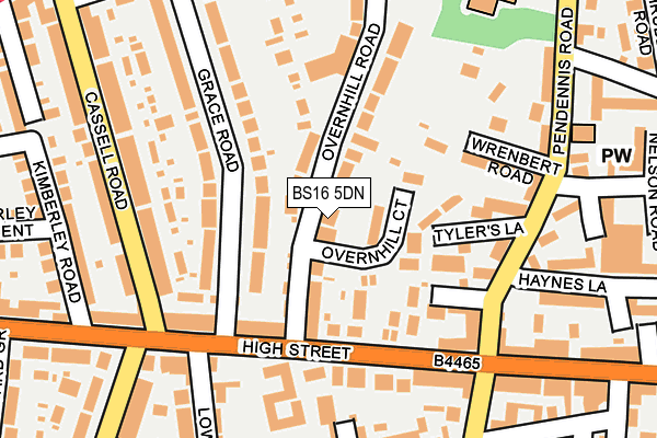BS16 5DN map - OS OpenMap – Local (Ordnance Survey)