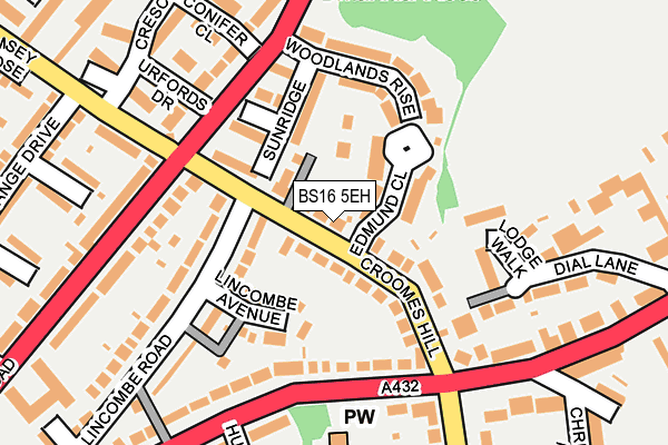 BS16 5EH map - OS OpenMap – Local (Ordnance Survey)