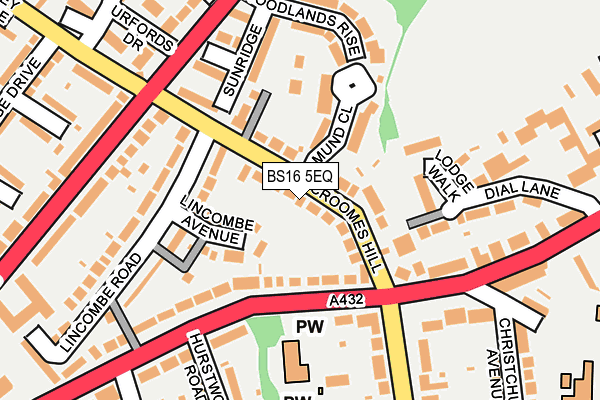 BS16 5EQ map - OS OpenMap – Local (Ordnance Survey)