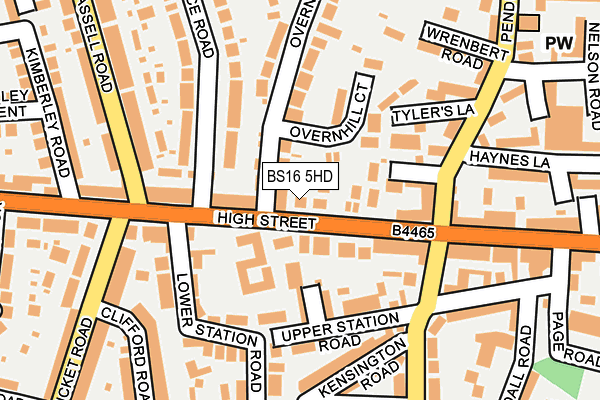 BS16 5HD map - OS OpenMap – Local (Ordnance Survey)