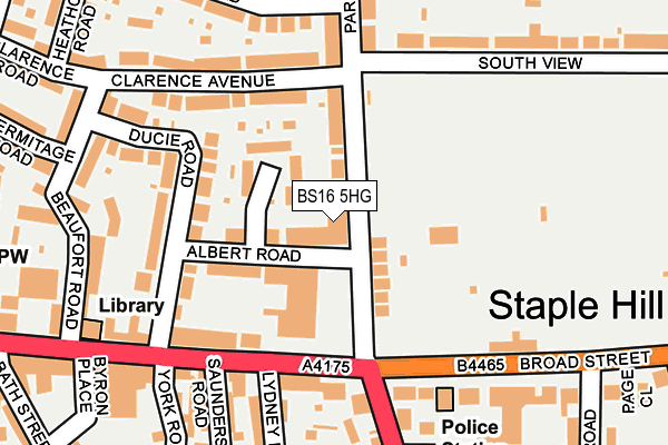 BS16 5HG map - OS OpenMap – Local (Ordnance Survey)