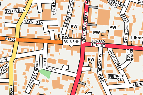 BS16 5HH map - OS OpenMap – Local (Ordnance Survey)