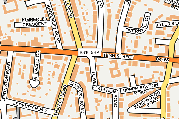BS16 5HP map - OS OpenMap – Local (Ordnance Survey)