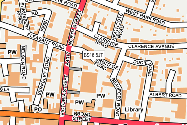 BS16 5JT map - OS OpenMap – Local (Ordnance Survey)