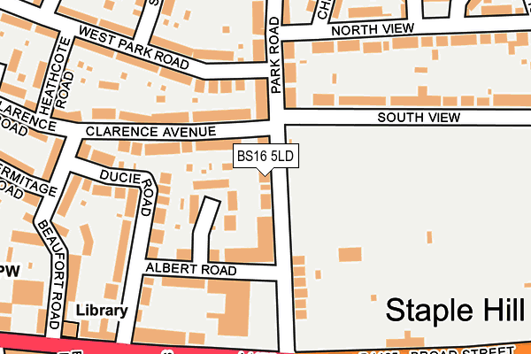 BS16 5LD map - OS OpenMap – Local (Ordnance Survey)