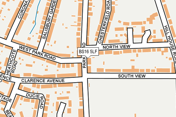 BS16 5LF map - OS OpenMap – Local (Ordnance Survey)