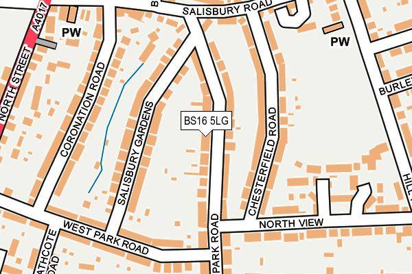 BS16 5LG map - OS OpenMap – Local (Ordnance Survey)