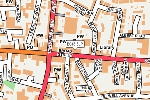 BS16 5LP map - OS OpenMap – Local (Ordnance Survey)