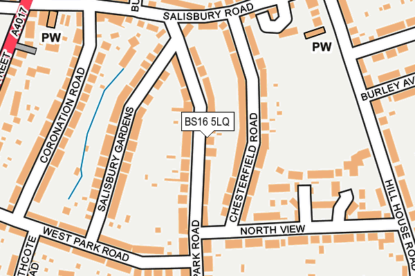 BS16 5LQ map - OS OpenMap – Local (Ordnance Survey)