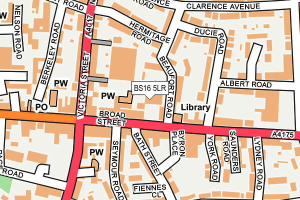 BS16 5LR map - OS OpenMap – Local (Ordnance Survey)