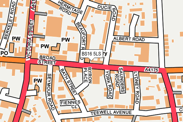 BS16 5LS map - OS OpenMap – Local (Ordnance Survey)