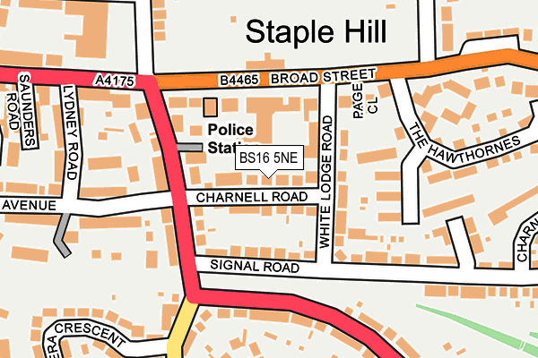 BS16 5NE map - OS OpenMap – Local (Ordnance Survey)
