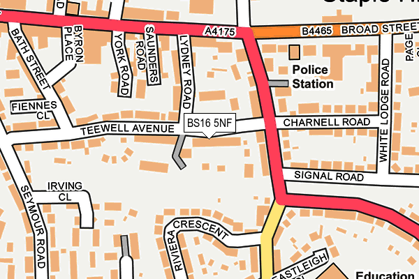 BS16 5NF map - OS OpenMap – Local (Ordnance Survey)