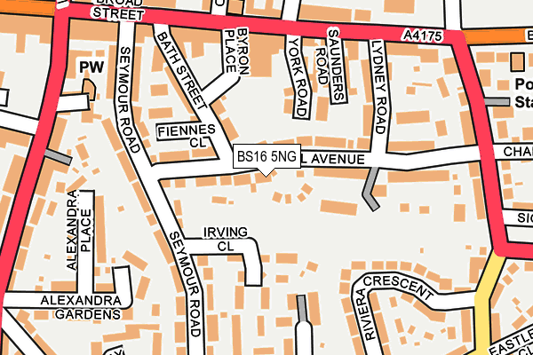 BS16 5NG map - OS OpenMap – Local (Ordnance Survey)