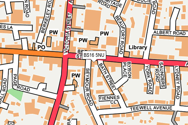 BS16 5NU map - OS OpenMap – Local (Ordnance Survey)