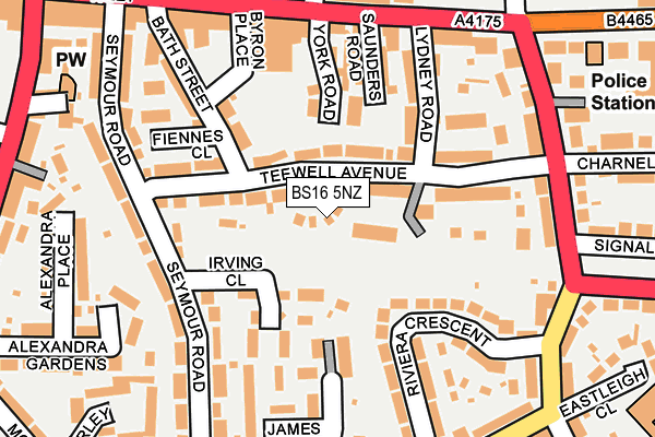 BS16 5NZ map - OS OpenMap – Local (Ordnance Survey)