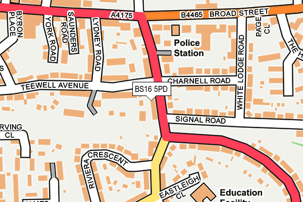 BS16 5PD map - OS OpenMap – Local (Ordnance Survey)