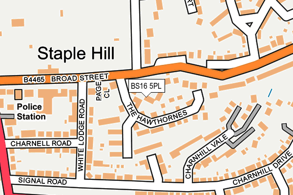 BS16 5PL map - OS OpenMap – Local (Ordnance Survey)