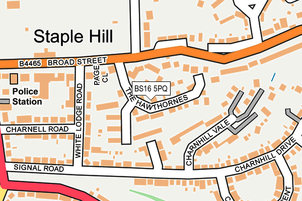 BS16 5PQ map - OS OpenMap – Local (Ordnance Survey)