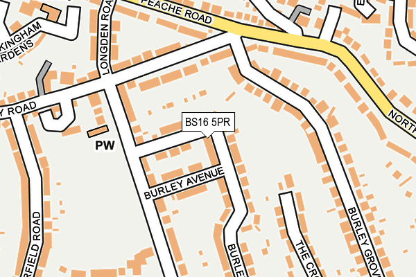BS16 5PR map - OS OpenMap – Local (Ordnance Survey)