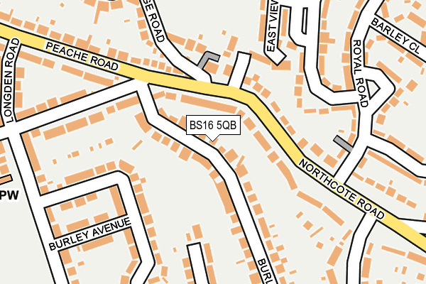 BS16 5QB map - OS OpenMap – Local (Ordnance Survey)