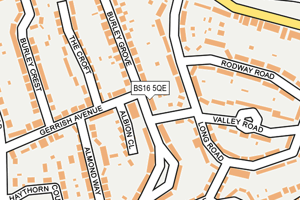 BS16 5QE map - OS OpenMap – Local (Ordnance Survey)