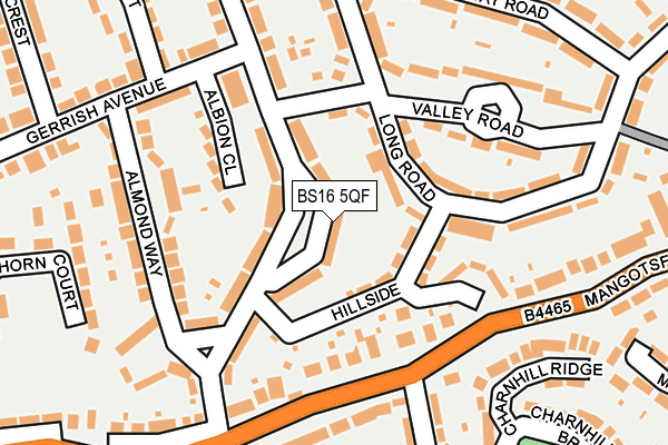 BS16 5QF map - OS OpenMap – Local (Ordnance Survey)