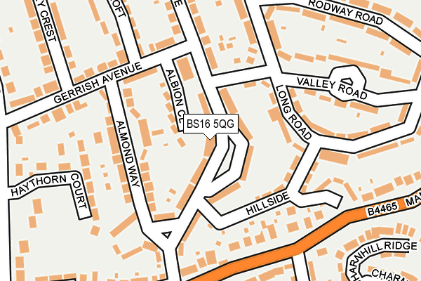 BS16 5QG map - OS OpenMap – Local (Ordnance Survey)