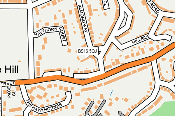 BS16 5QJ map - OS OpenMap – Local (Ordnance Survey)