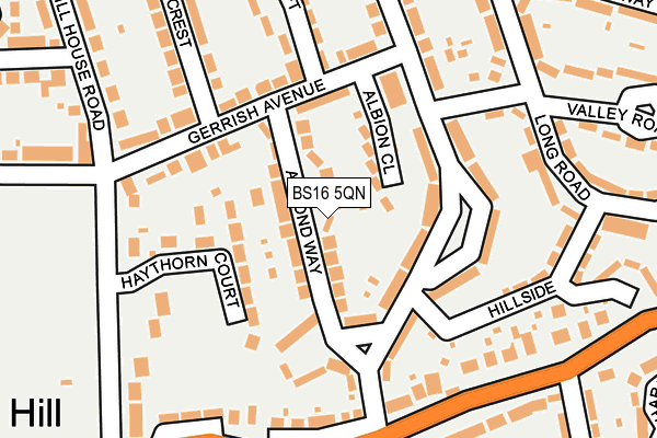 BS16 5QN map - OS OpenMap – Local (Ordnance Survey)