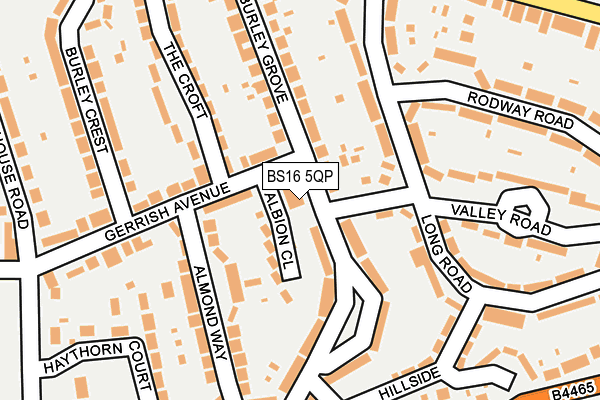 BS16 5QP map - OS OpenMap – Local (Ordnance Survey)