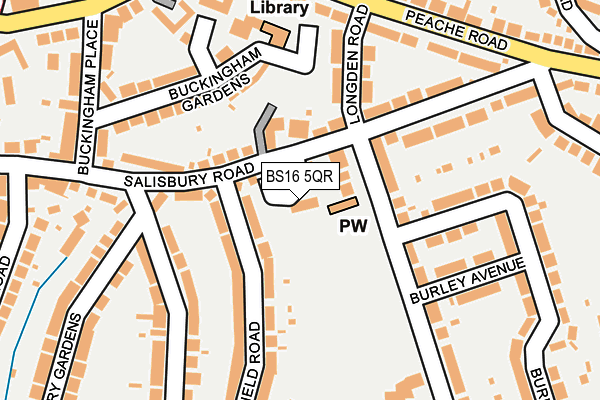 BS16 5QR map - OS OpenMap – Local (Ordnance Survey)