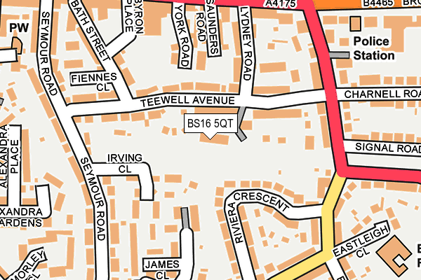 BS16 5QT map - OS OpenMap – Local (Ordnance Survey)