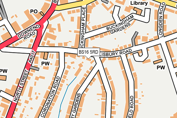 BS16 5RD map - OS OpenMap – Local (Ordnance Survey)